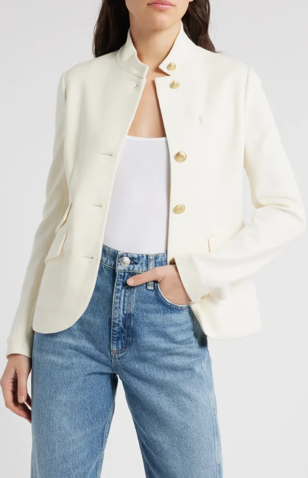 RAG & BONE SLADE TEXTURED KNIT BLAZER Durable Reinforced Elbows Wear Resistant Fabric