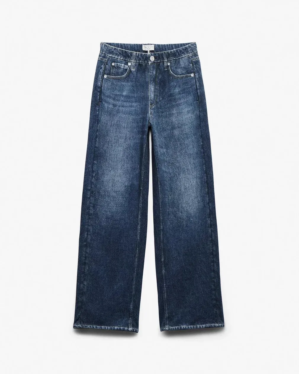 RAG AND BONE MIRAMAR TERRY WIDE LEG PANT Ribbed Collar Design