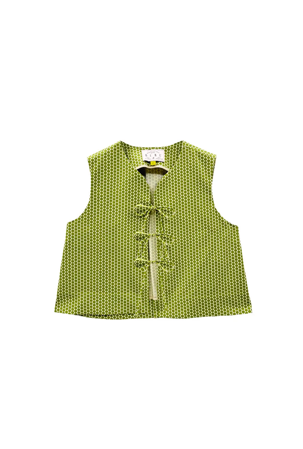 Outdoor Style Staple Buru x Val The Fife Vest - Green Polka Dot