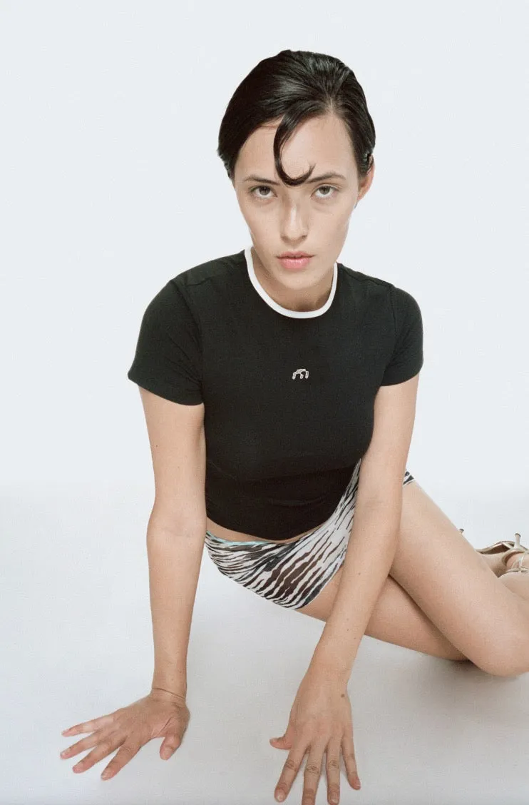 RHINESTONE MINI TEE - BLACK FrictionReducing