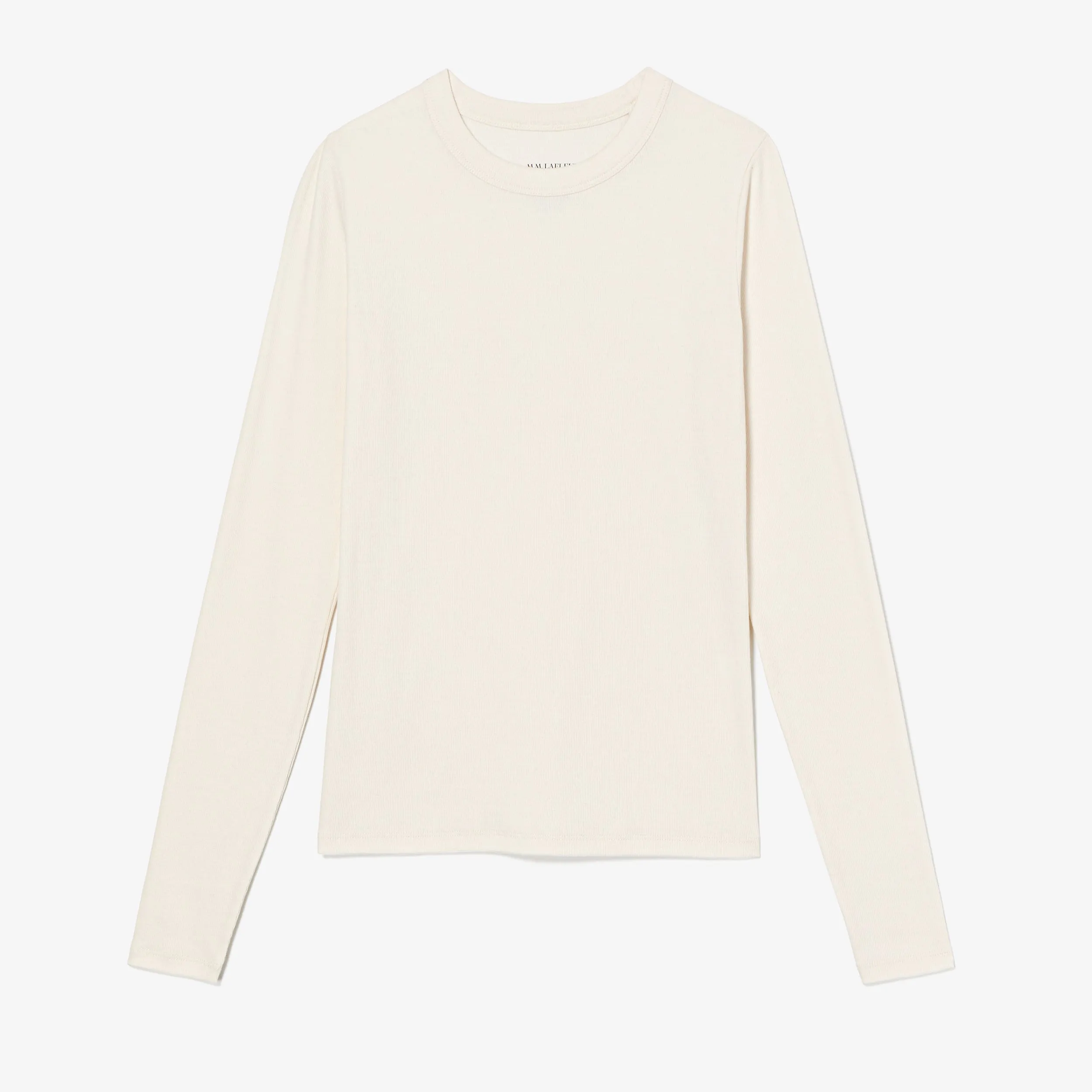 Malley Fitted Tee - Organic Ribbed Pima Cotton :: Ivory Bold colors Chic Vibe