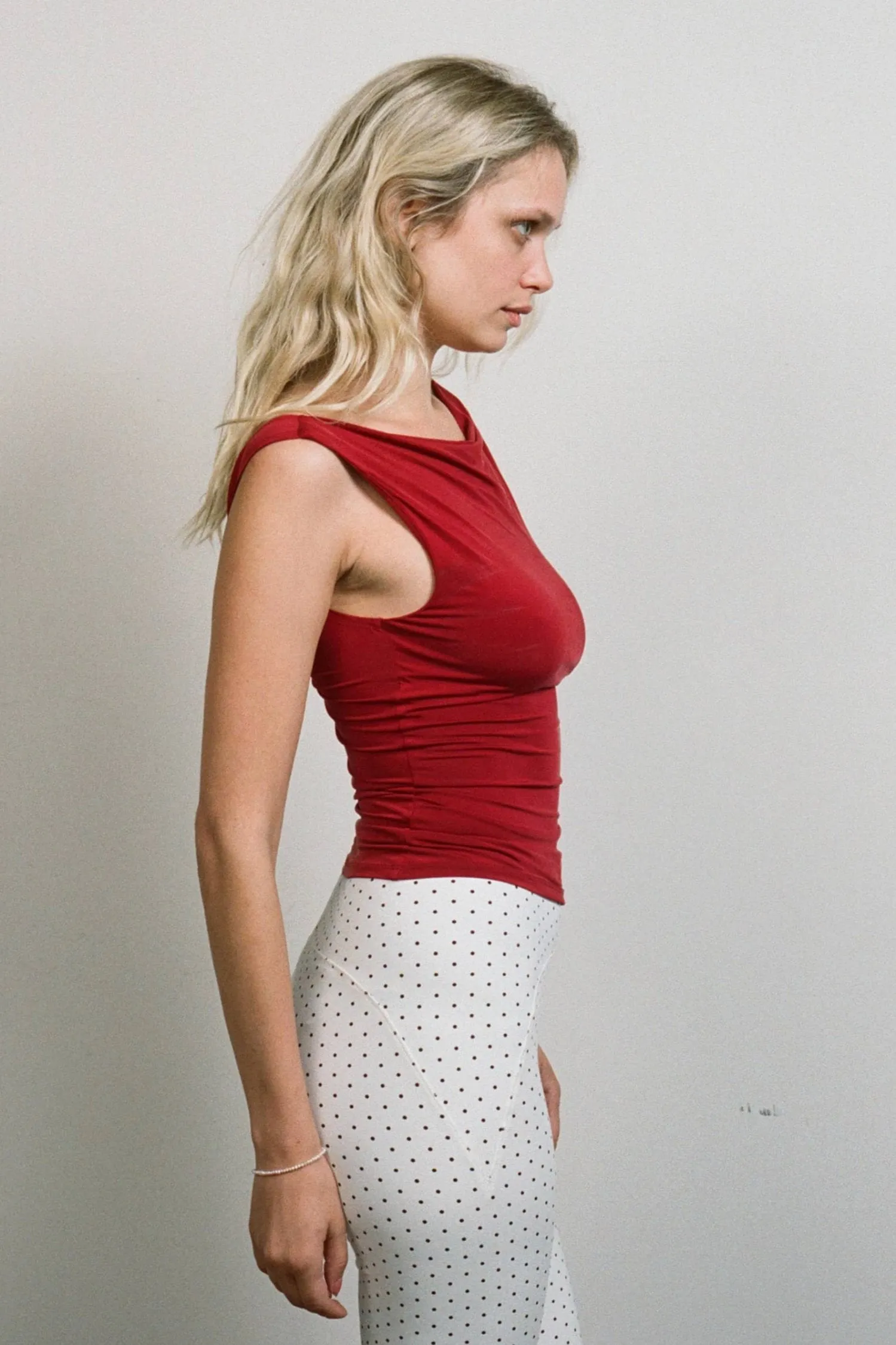 ContouredPanels LANI TOP - BLUSH VEGAN SILK