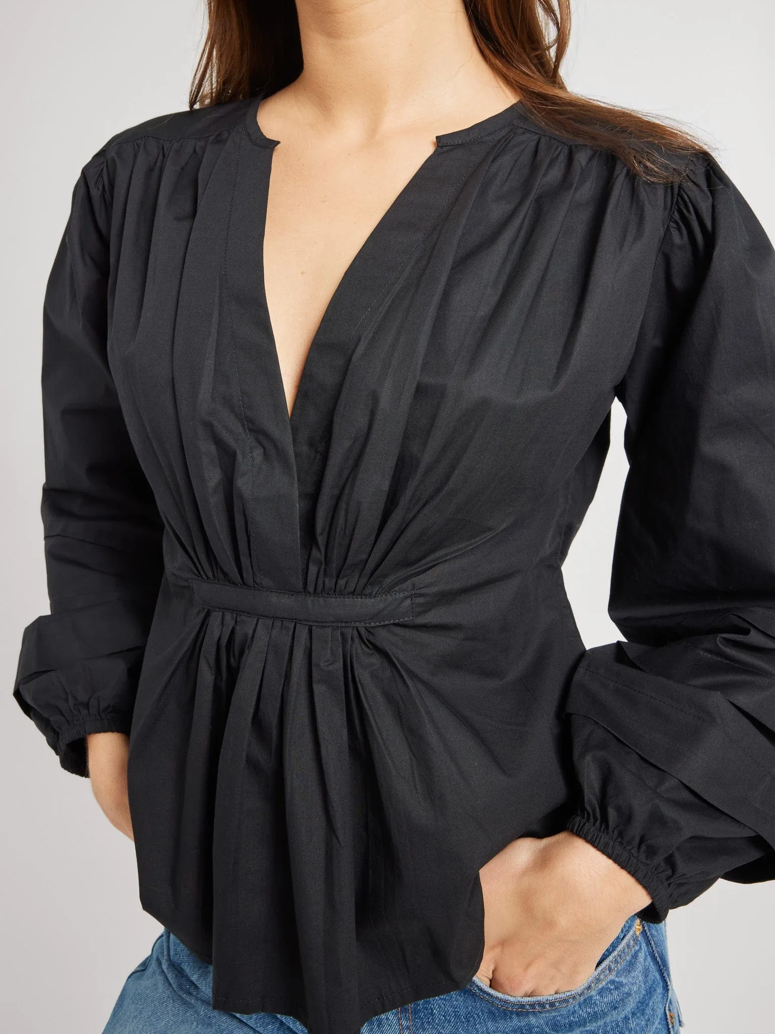 Stevie Top in Black Fade Resistant Dye