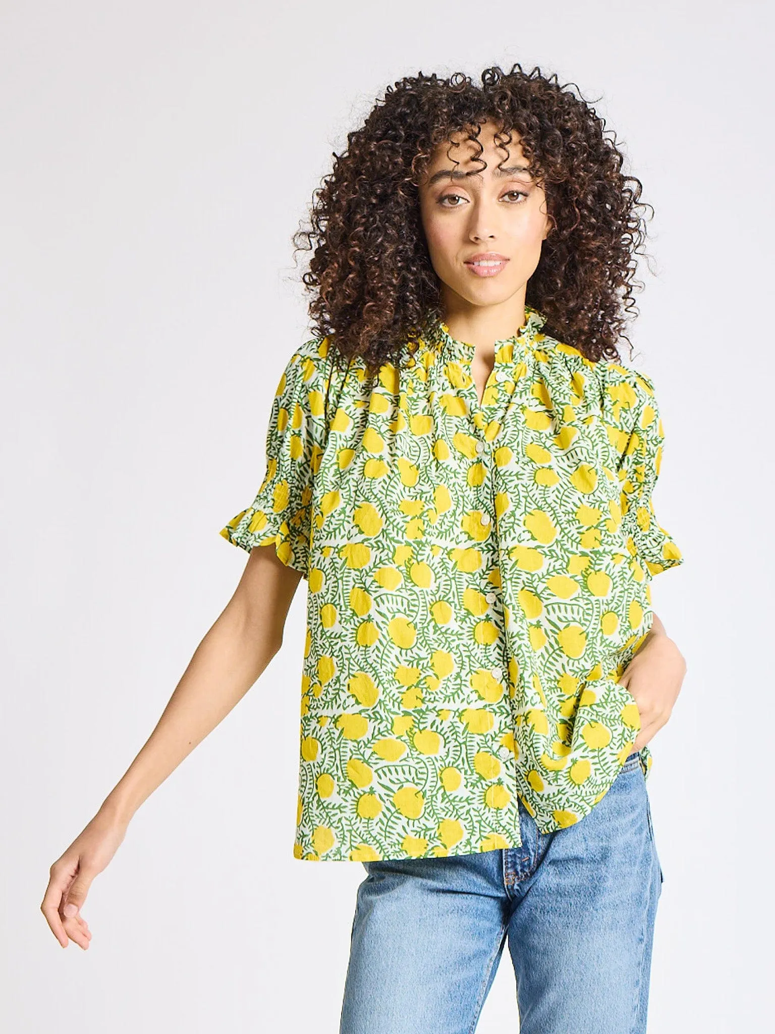 Summer Wardrobe SlimFitAdaptation Marnie Top in Lemons
