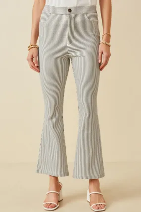 Stretch Pinstripe Flared Pants SeamlessConstruction