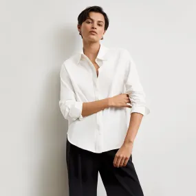 FlexibleNeckline Filomina Friday Shirt - Knit Poplin :: White