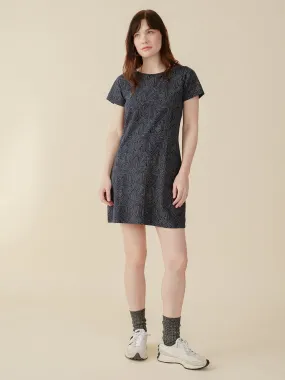 Hudson T-Shirt Dress - Tree Rings Slate LaserCutVents