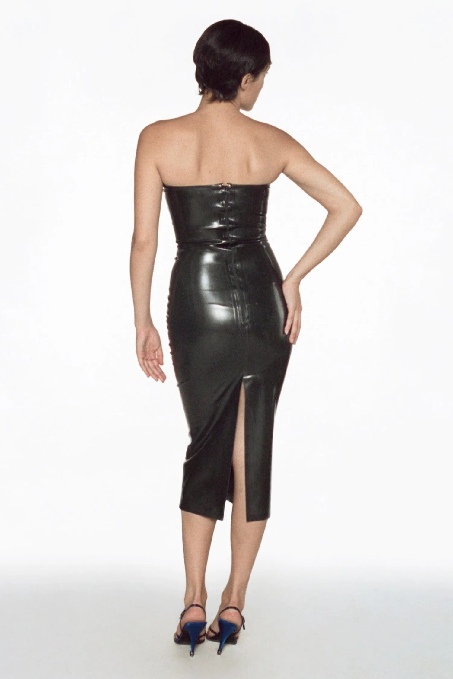 slim fit Stretch Fit Top LILA DRESS - BLACK LATEX