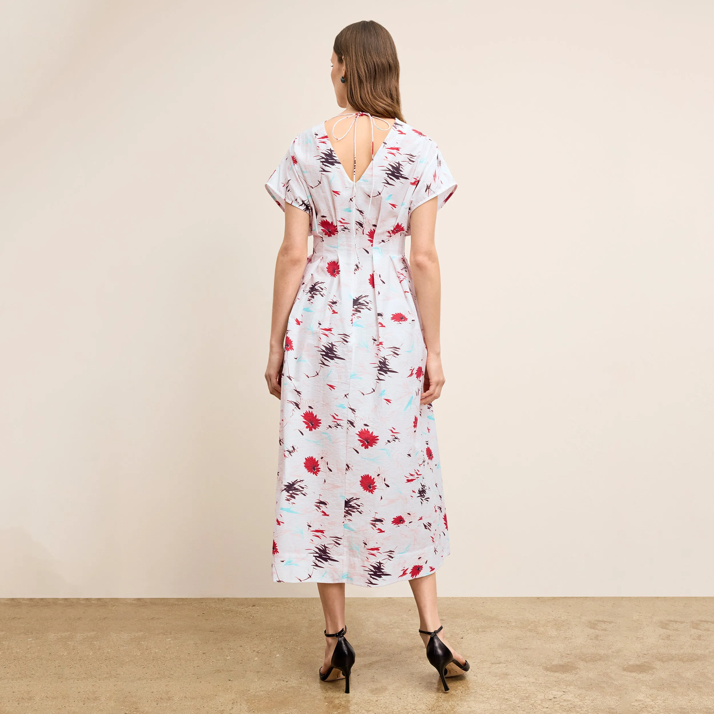 Sustainable Waterproofing UV Protective Layer Jelina Summer Friday Dress - Printed Voile :: Brushed Floral EcoCertified Production