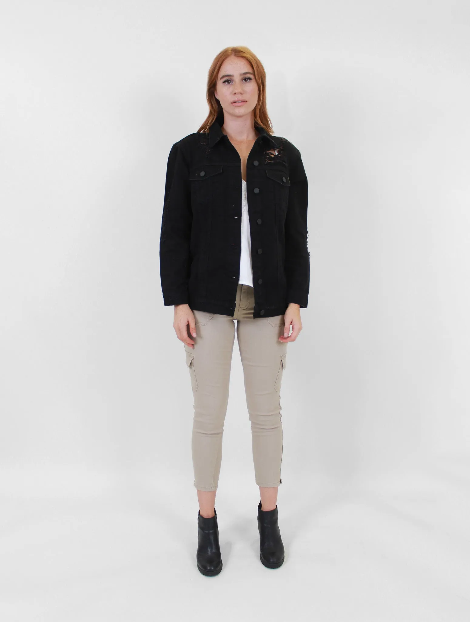 Total Destruction Oversized Denim Jacket Heat Sealed Seams