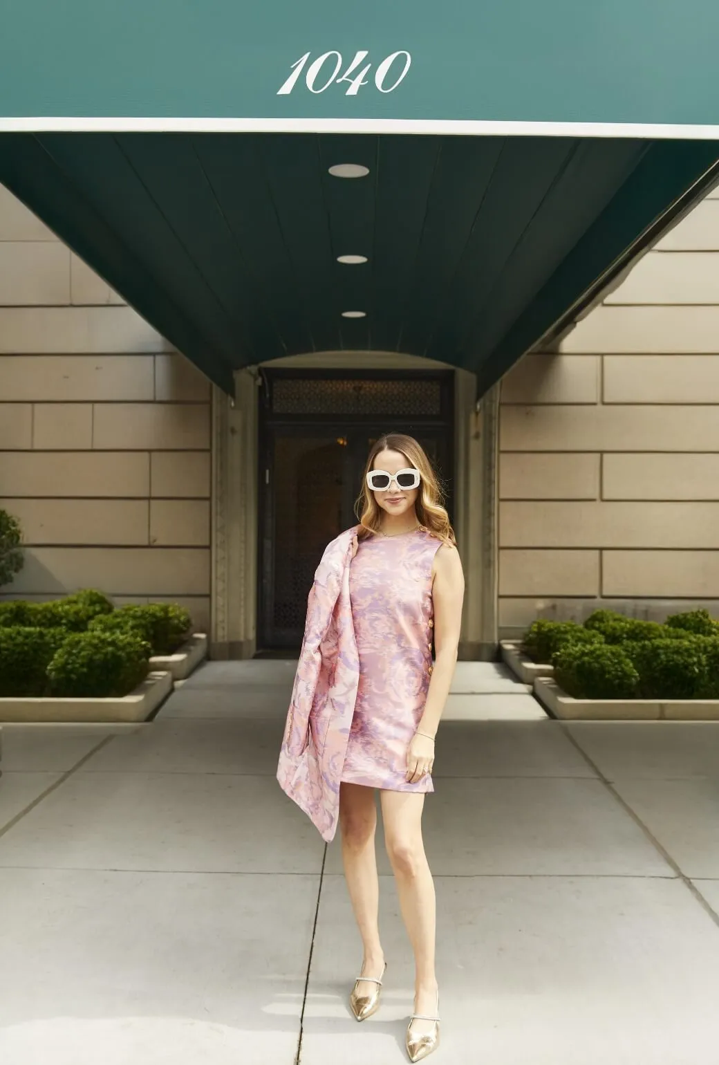 Buru x Old Soul Etiquette Walking Coat - Lilac Abstract Flamestitch Quilted Stitching Pattern