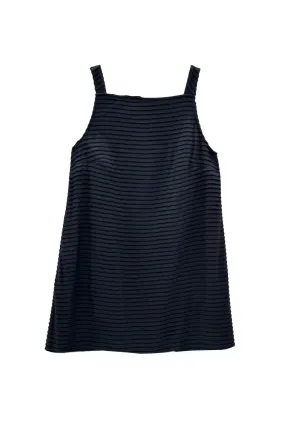 ReinforcedShoulderConstruction Stain Resistant Treatment Buru x Megan Stokes The Megan MINI Dress - Black Pintuck Knit
