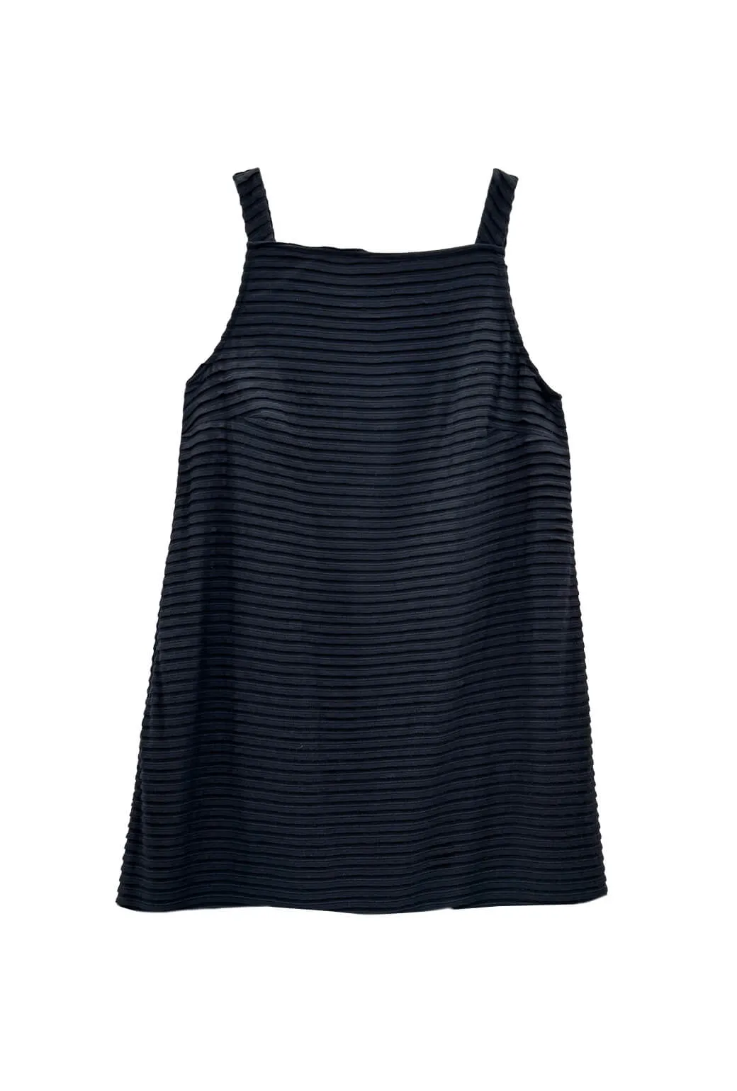 ReinforcedShoulderConstruction Stain Resistant Treatment Buru x Megan Stokes The Megan MINI Dress - Black Pintuck Knit