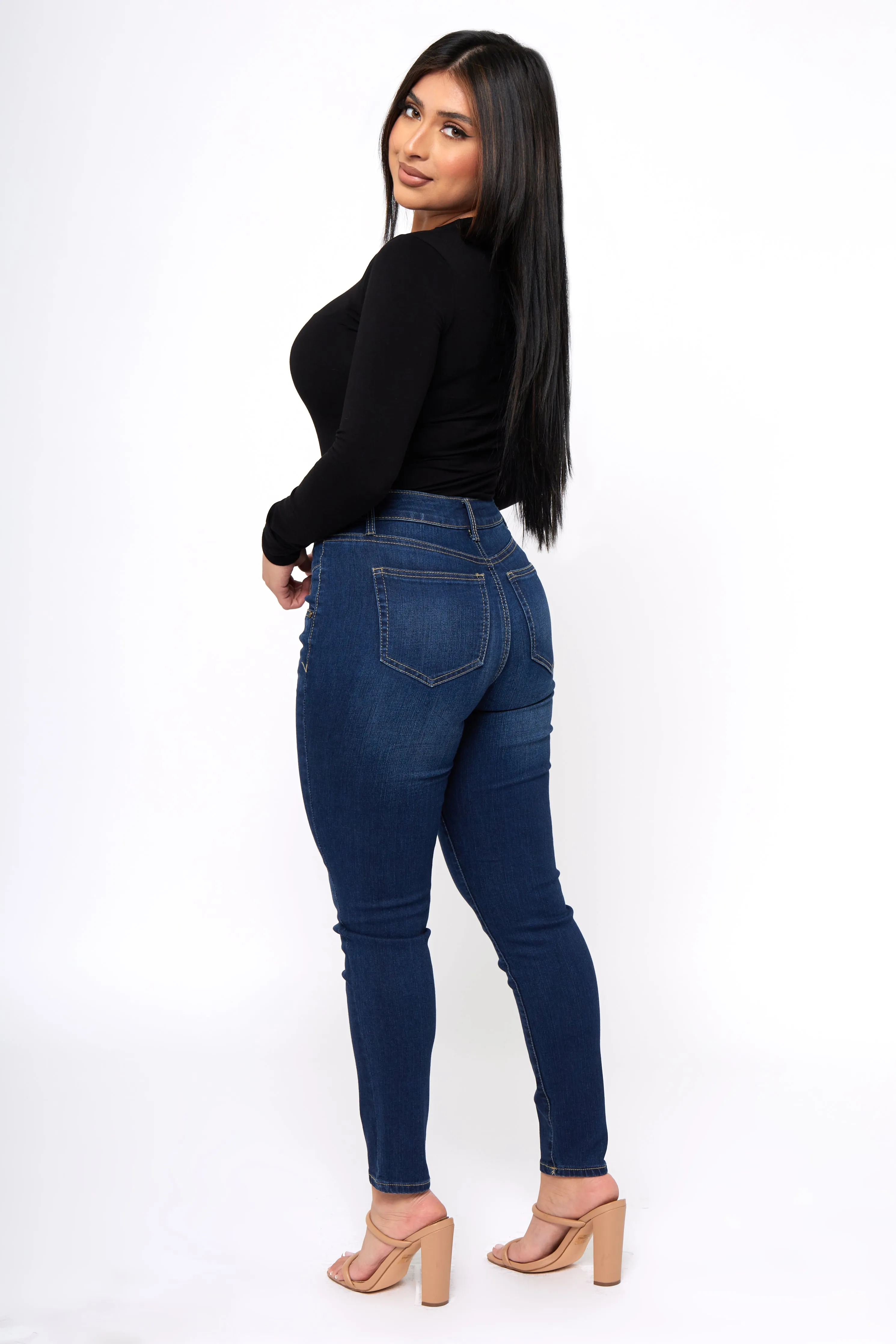 Super High Rise Skinny Jeans Simple Fit