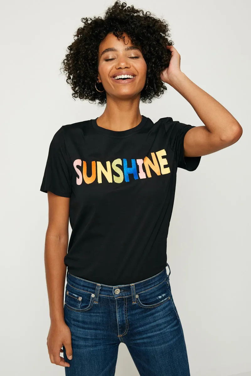 Sunshine Flocked T Shirt VentedBack