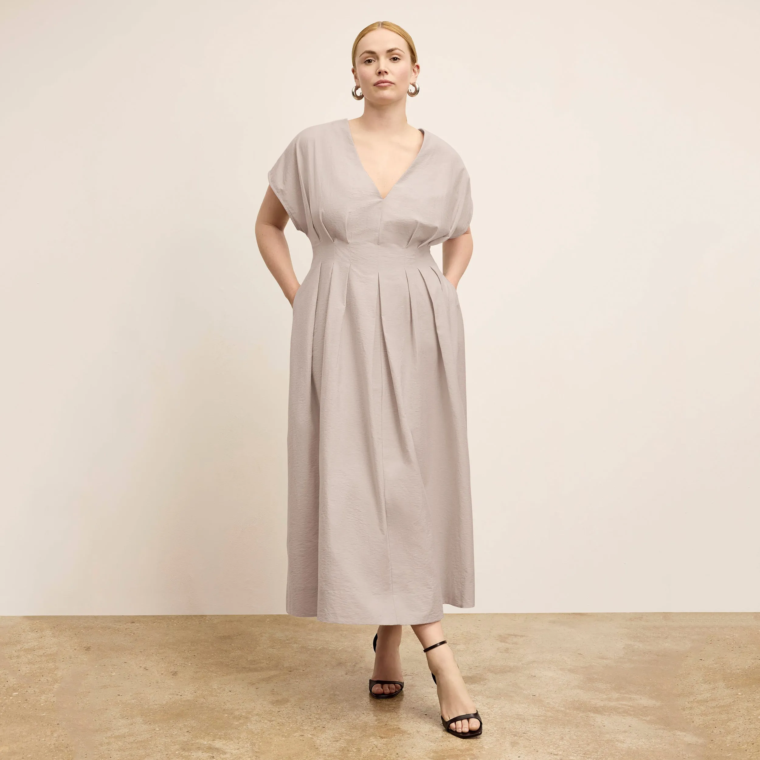 Jelina Summer Friday Dress - Voile :: Quartz PreWashed Zero Waste Production Label