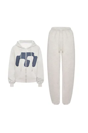 RollUpCuff MARINA HOODIE   ILANA PANT - HEATHER GREY