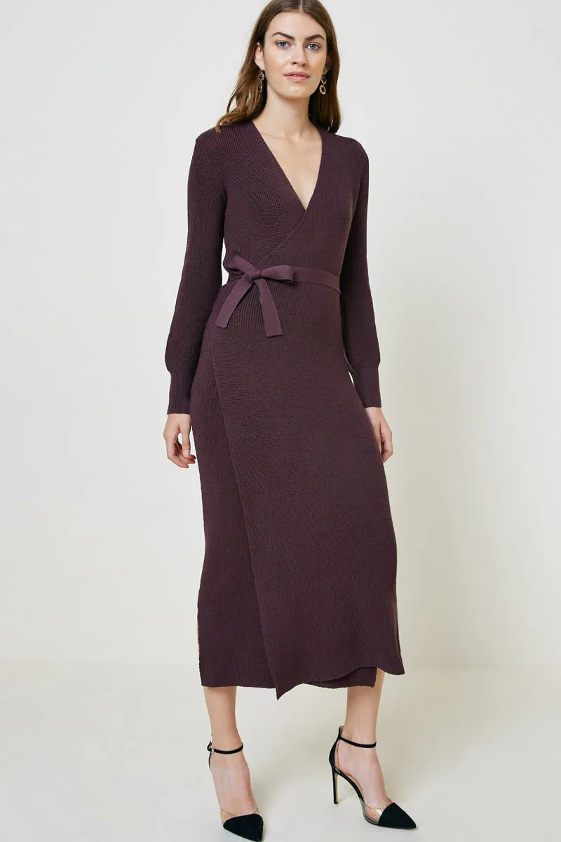 Sweater Wrap Maxi Dress Versatile Wear