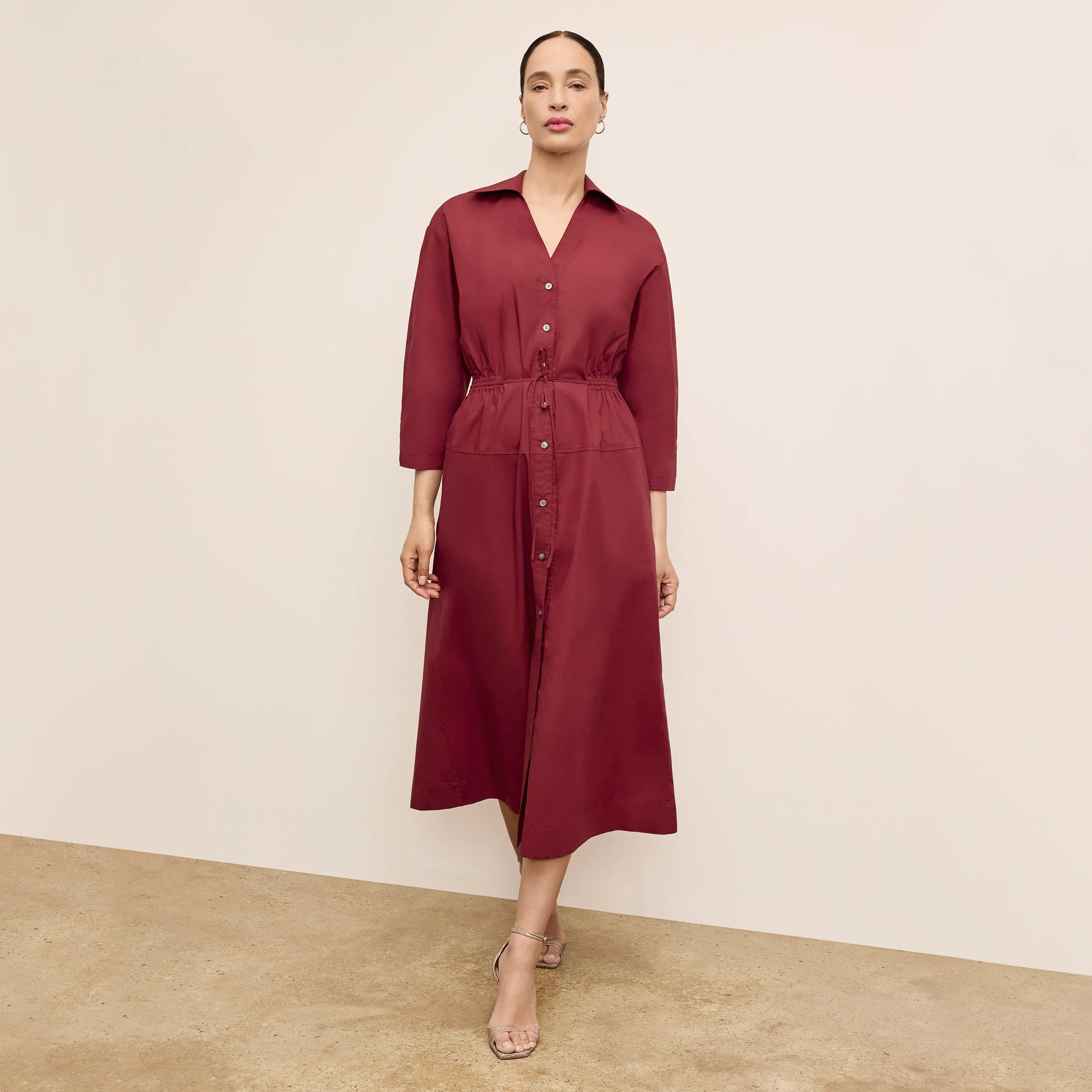 AllDay Comfort Tech TaglessNecklineComfort SweatWickingLayer Boden Al Fresco Dress - Cotton Poplin :: Cinnabar