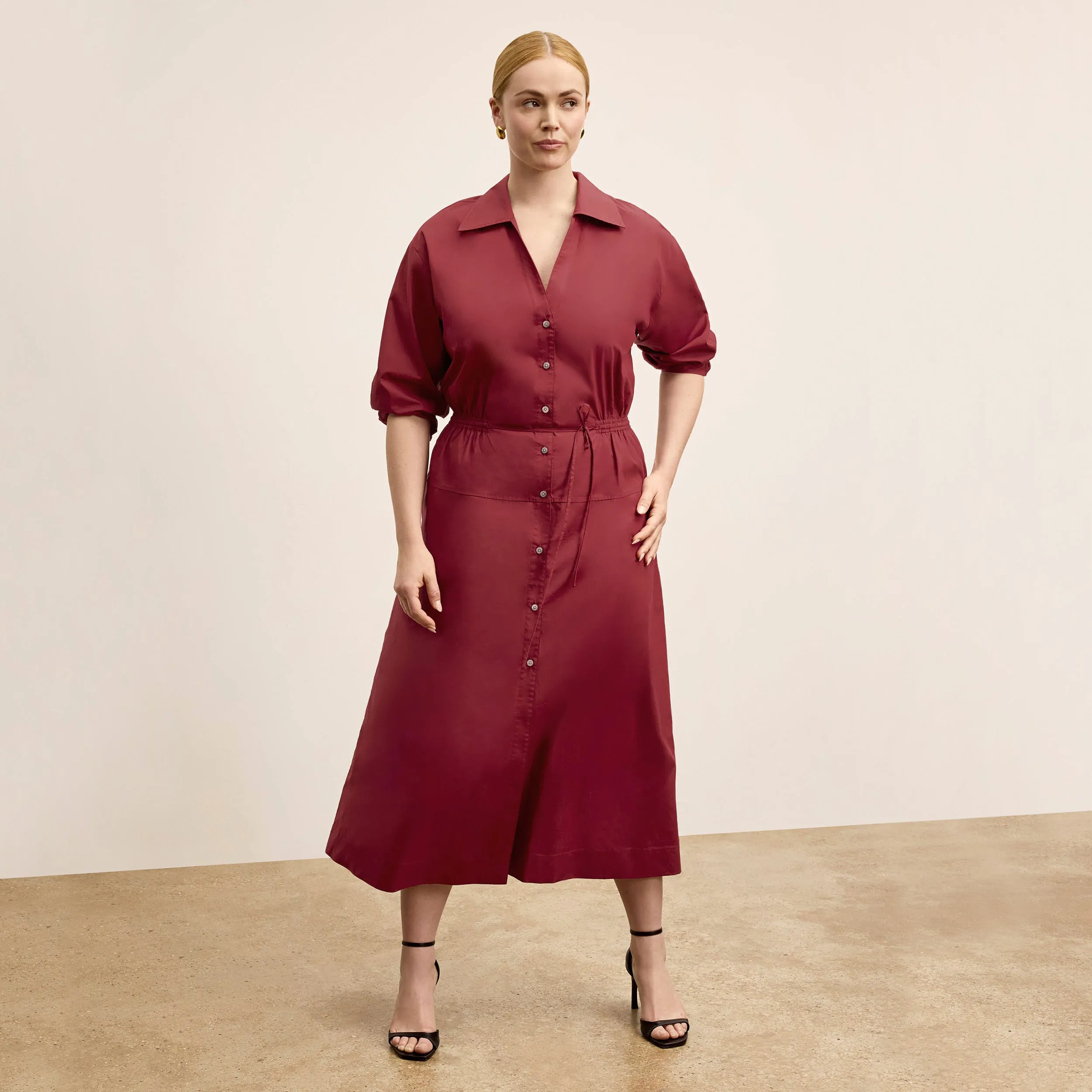 SweatWickingLayer Boden Al Fresco Dress - Cotton Poplin :: Cinnabar Office Attire