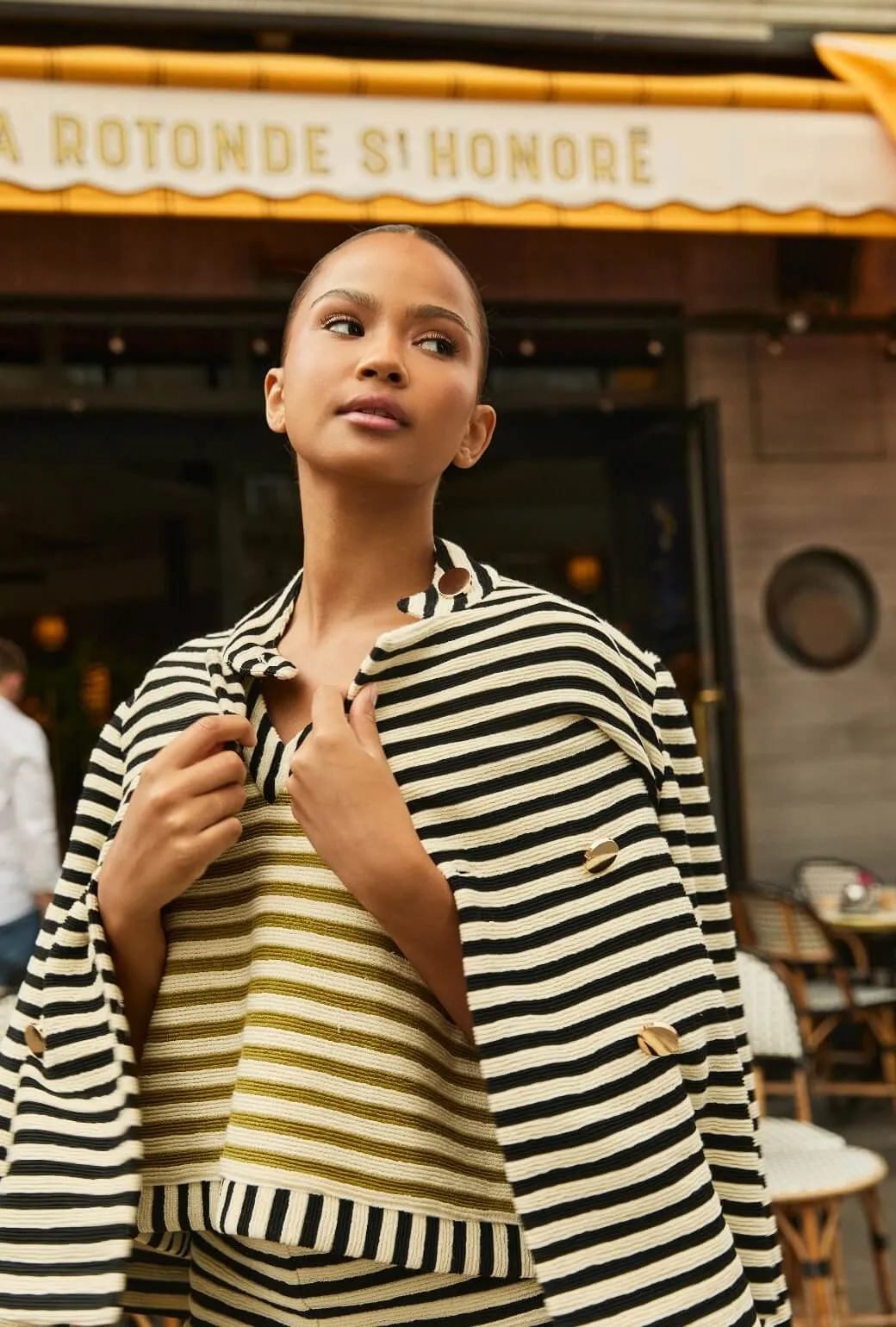 YKK Fasteners Swell Jacket - Black Striped Terry