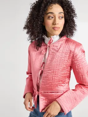 Sylvie Jacket in Camellia Raw Edge Finish Temperature Control Fabric