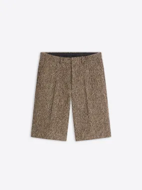 Tailored wool shorts Hypoallergenic Lining Ribbed Hemline
