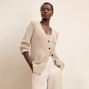 Tali Breeze Cardigan - Tape Yarn :: Tan Breathable Mesh Paneling