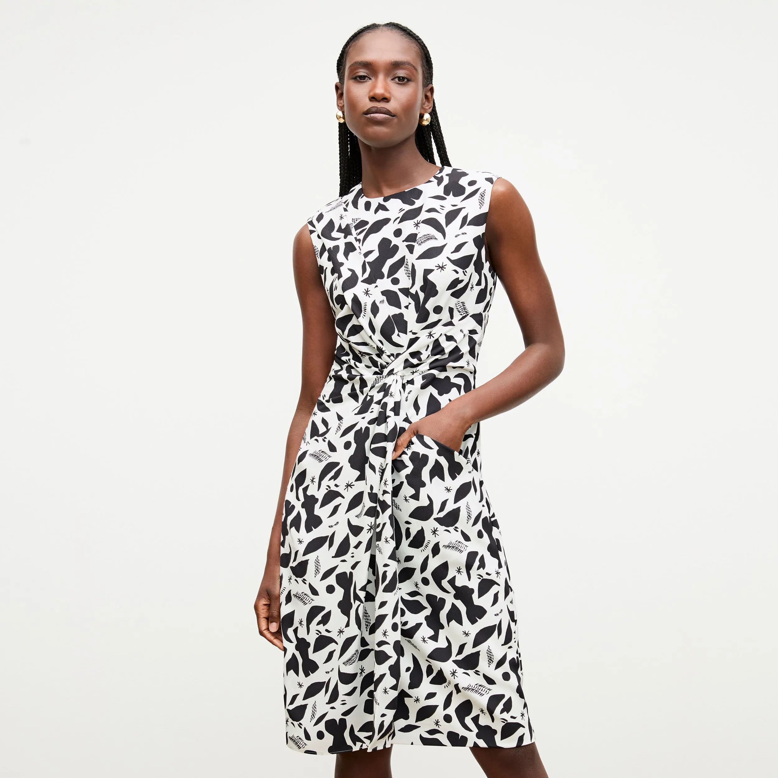 Taylor Dress - Printed Eco Heavy Soft Wave :: Icon Print Colorfast Dye Method DoubleLayered