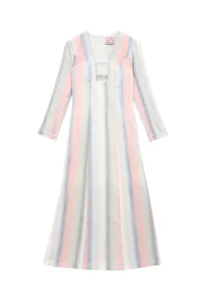 Deco Dress Maxi - Lake Stripe Comfy Fit Quick Access Slit