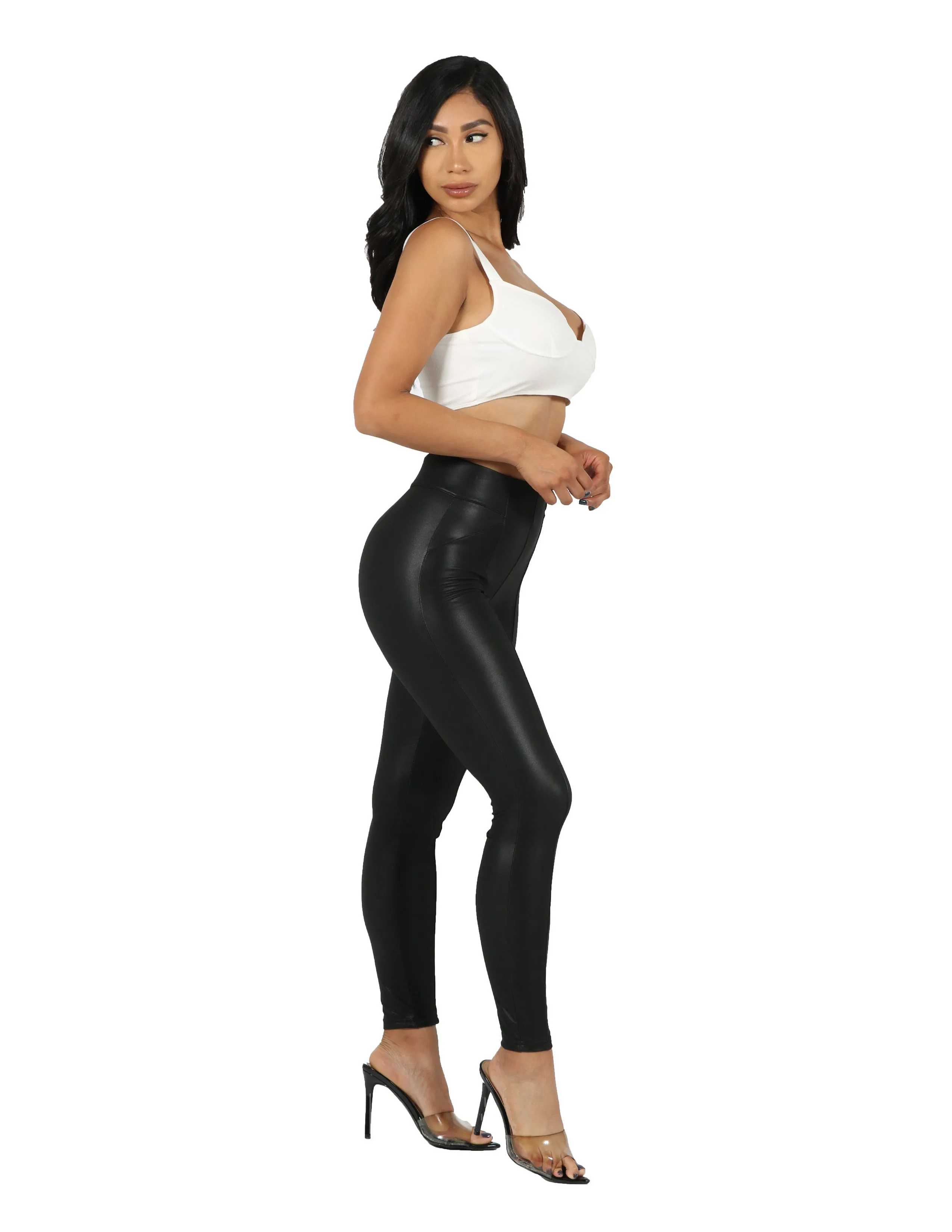 Reflective Trim Vegan Seamed Legging