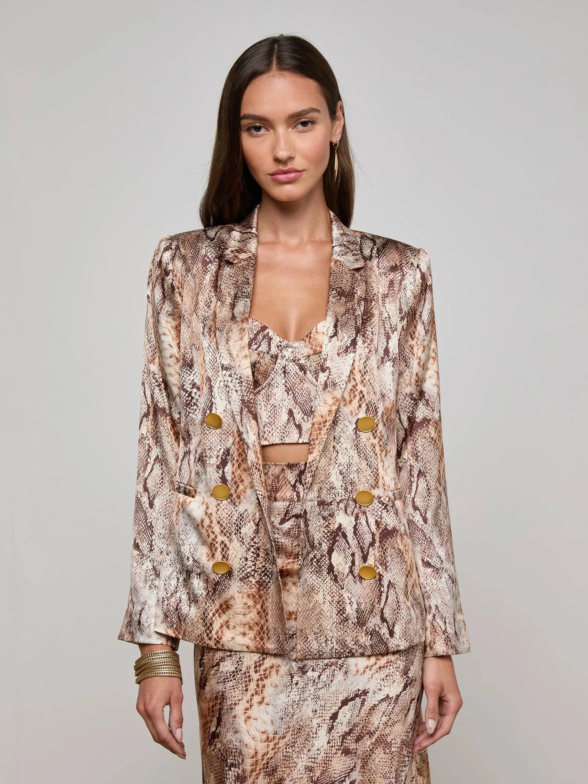 NonChafingEdges AbrasionResistantFabric L'AGENCE COLIN DOUBLE BREASTED BLAZER