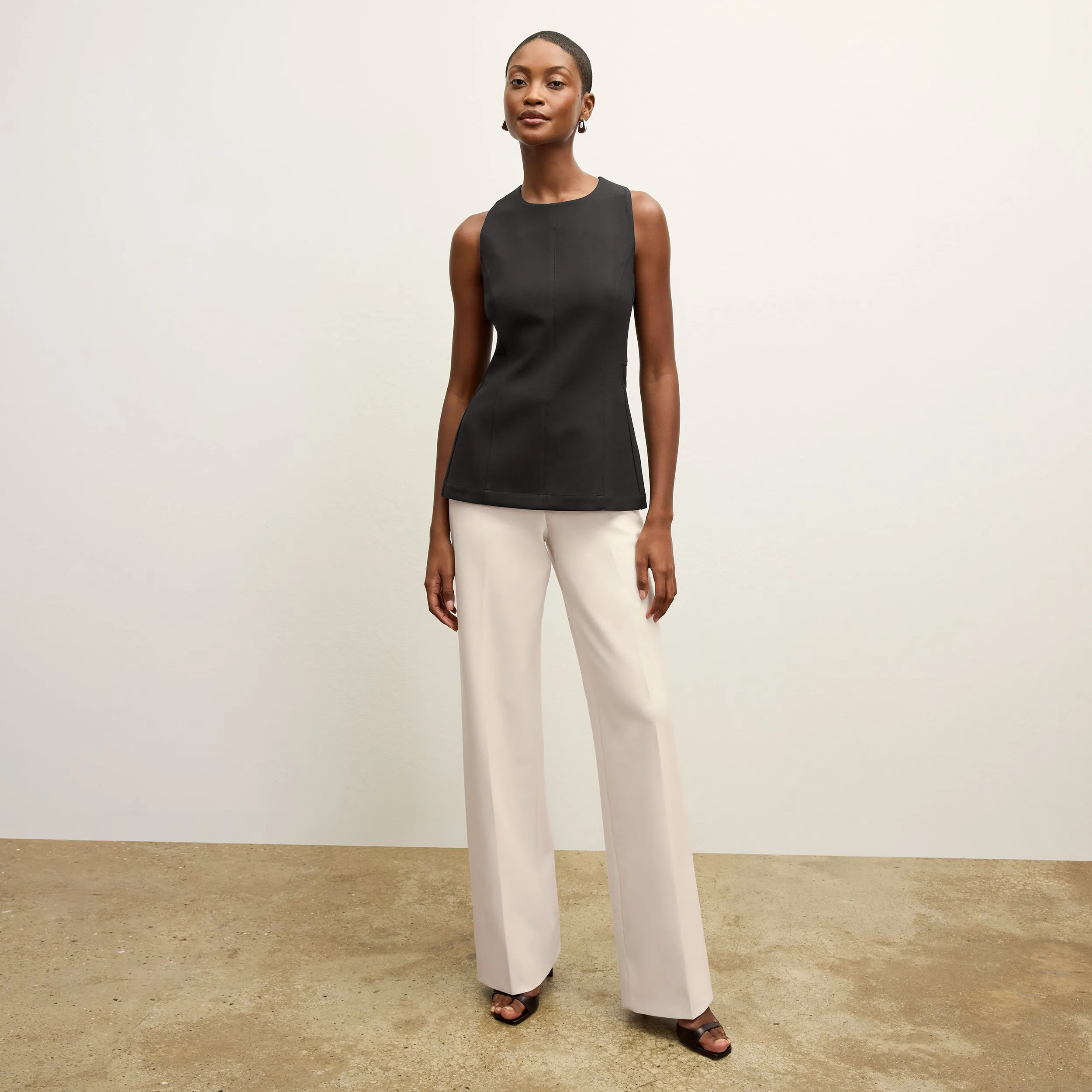 Lucia Top - Flex Suiting :: Black Layered Ply Construction