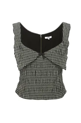 TESS CORSET - SEERSUCKER CHECK Wrinkle Resistant