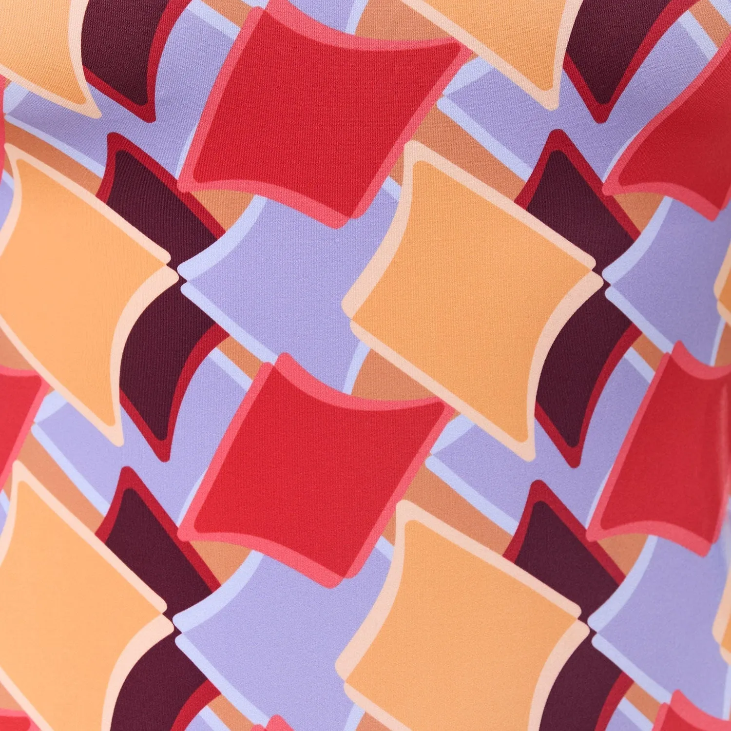 Bold Patterns The 90s High Waist Bikini Bottom - Eco Nylon - Mod Geo