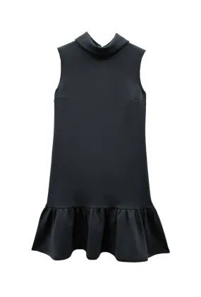 YarnDyeStripe Sweat Absorbing Lining The Birdie Dress - Black
