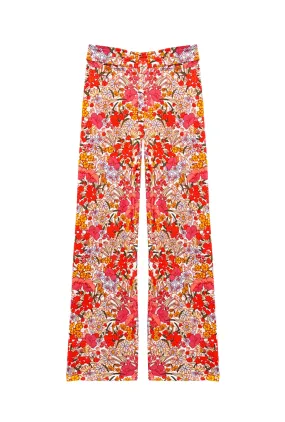 Embroidered Detail clean design The Charlie Pant - 60's Floral