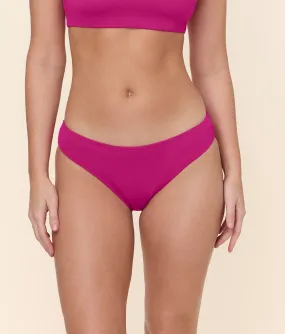 The Classic Bikini Bottom - Eco Nylon - Fuchsia Comfort waistband Sand Resistant Lining