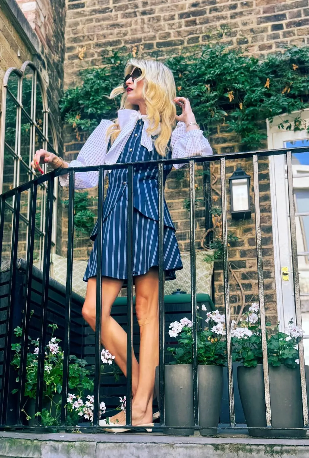 Anti Snag Fabric The Laura Mini - Dewberry Stripe