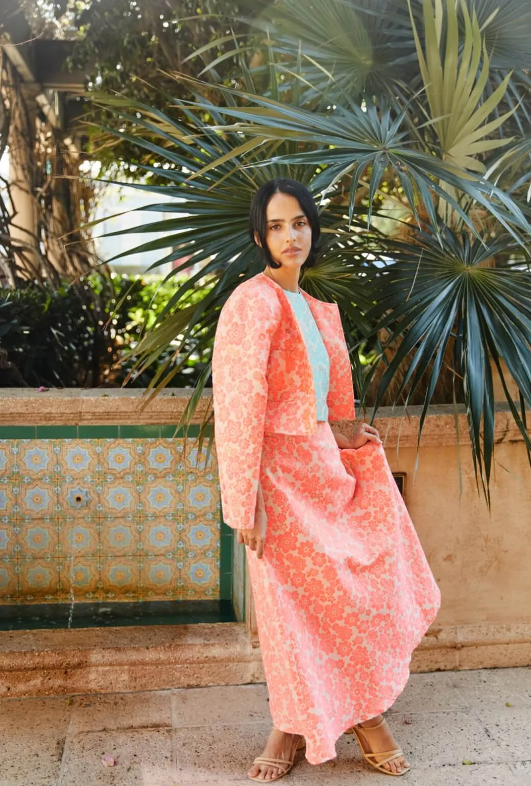 Walk Friendly The Laura Skirt - Coral Brightline