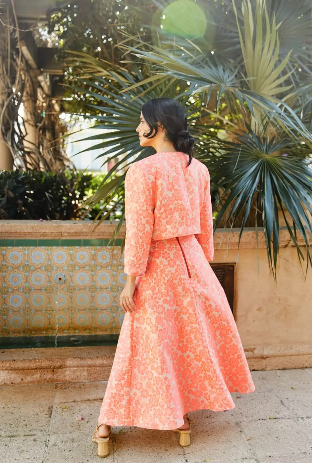 High-waisted fit NonRestrictiveCut The Laura Skirt - Coral Brightline