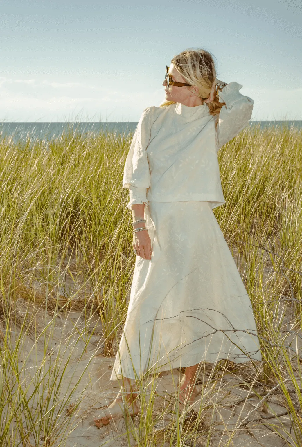 NonChafingLegs The Laura Skirt - Ivory Embroidery