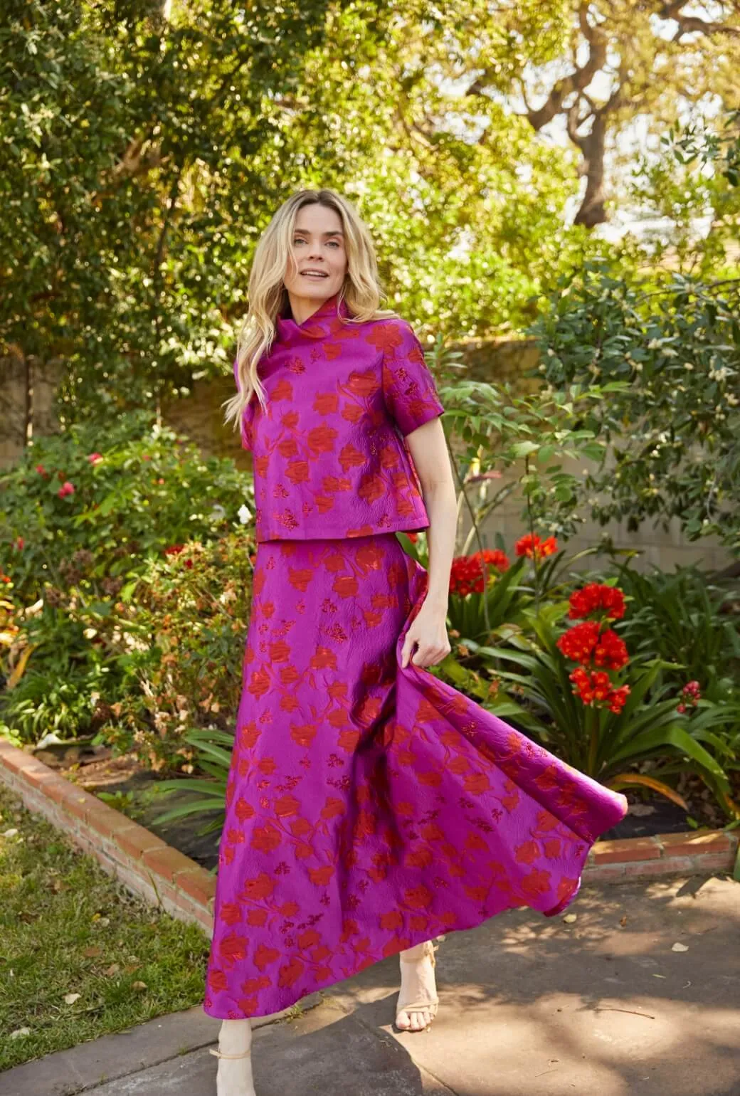 Adjustable Belt Loops AntiSlipGrip The Laura Skirt MAXI - Rani Pink