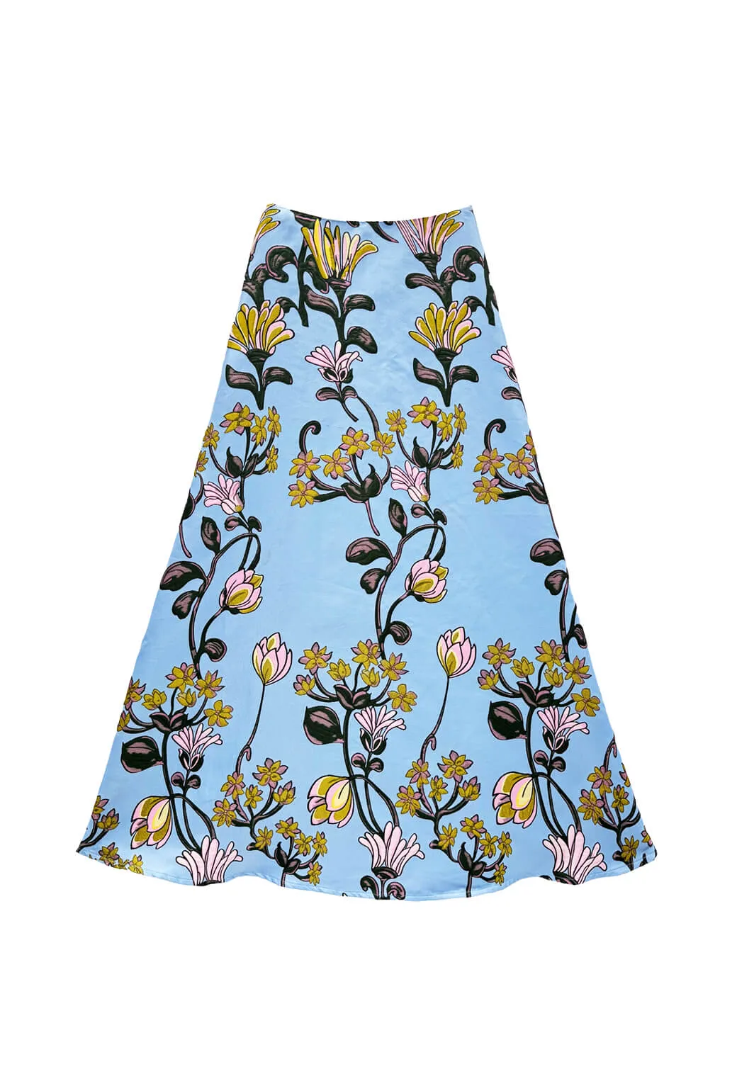 Everyday Fashion The Laura Skirt - Powder Blue Vines