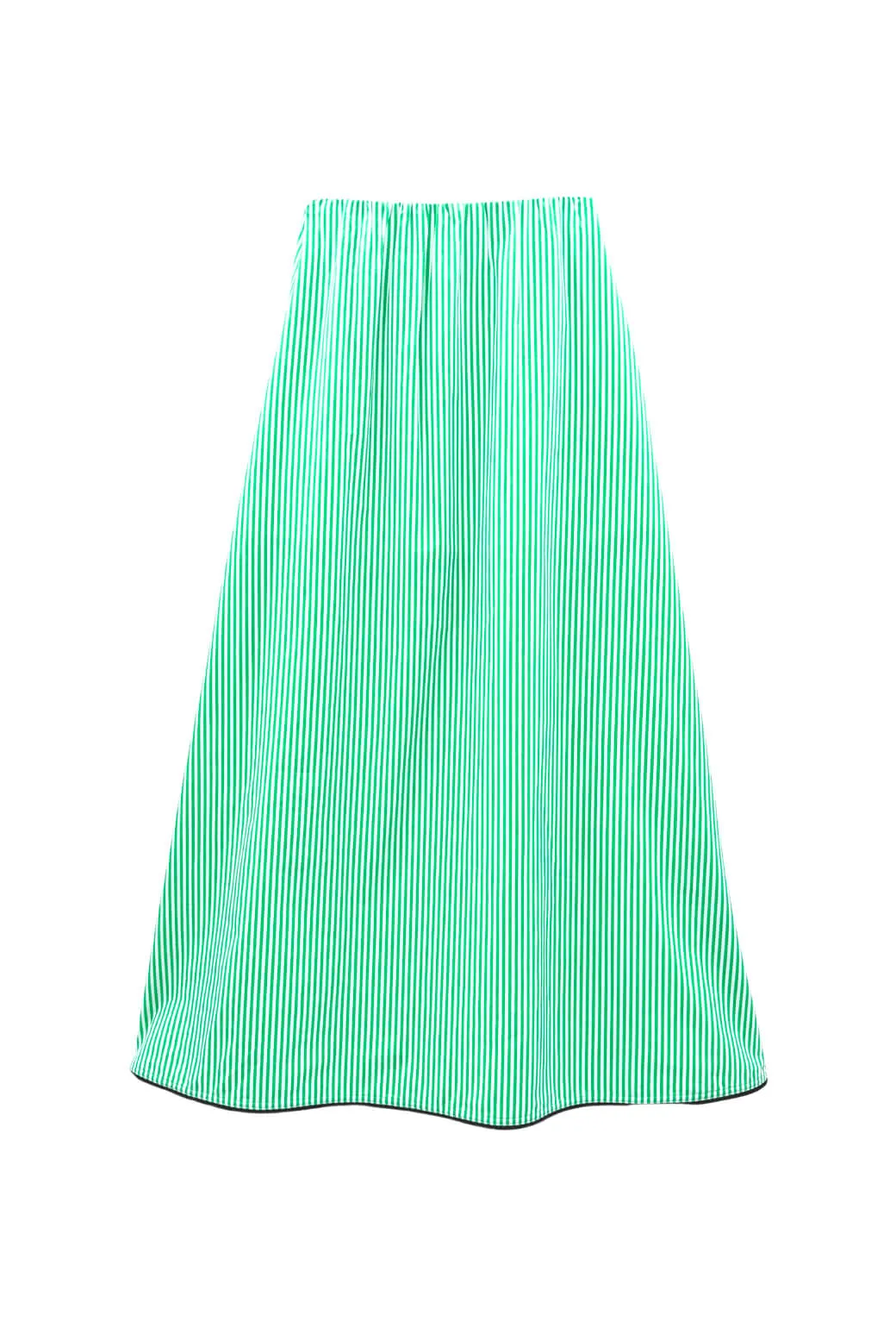 The Leland Skirt - Green Stripe Petite Fit Lightweight Construction