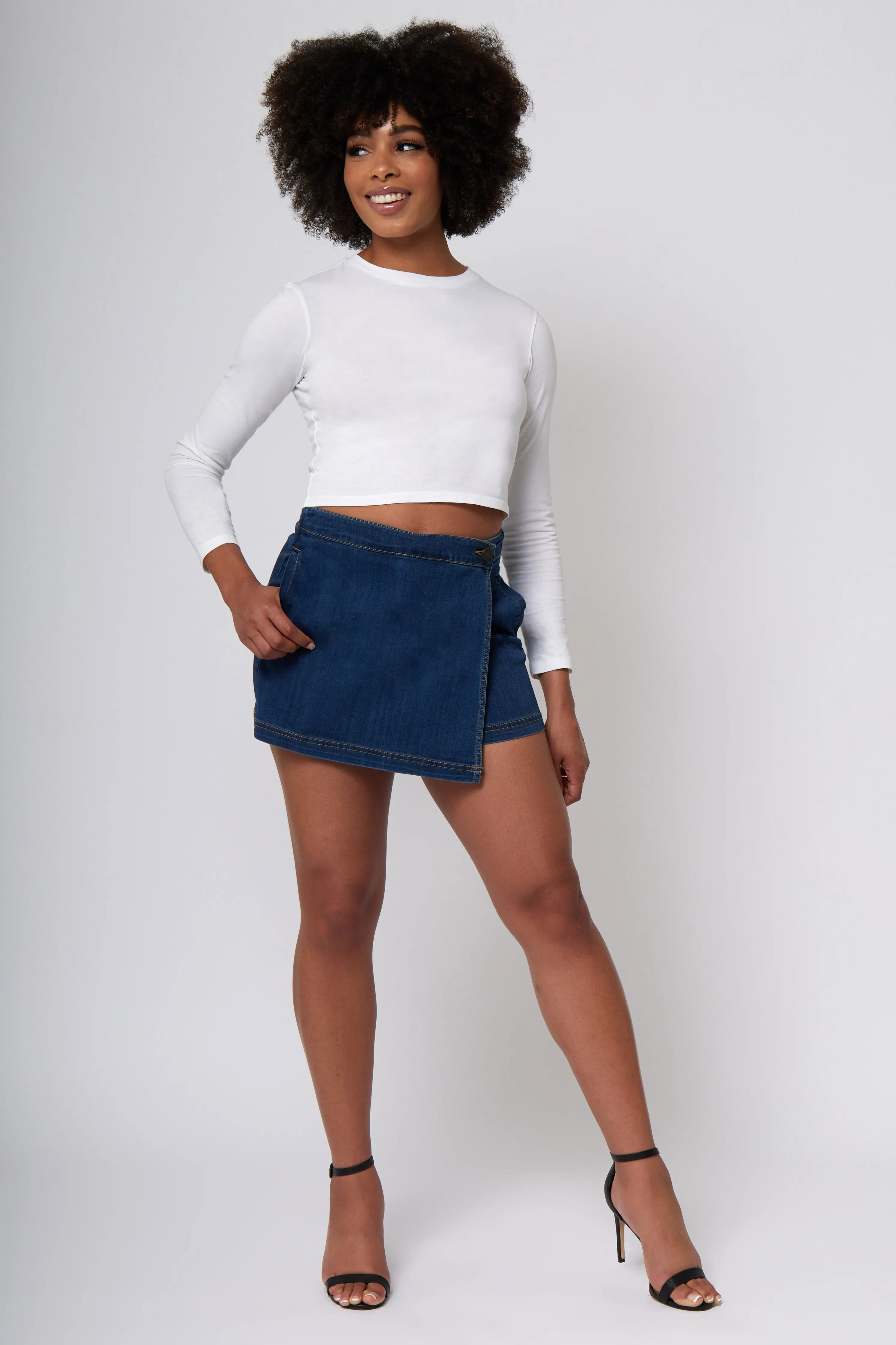 The Mixer Skort Blackout fabric Basic Look
