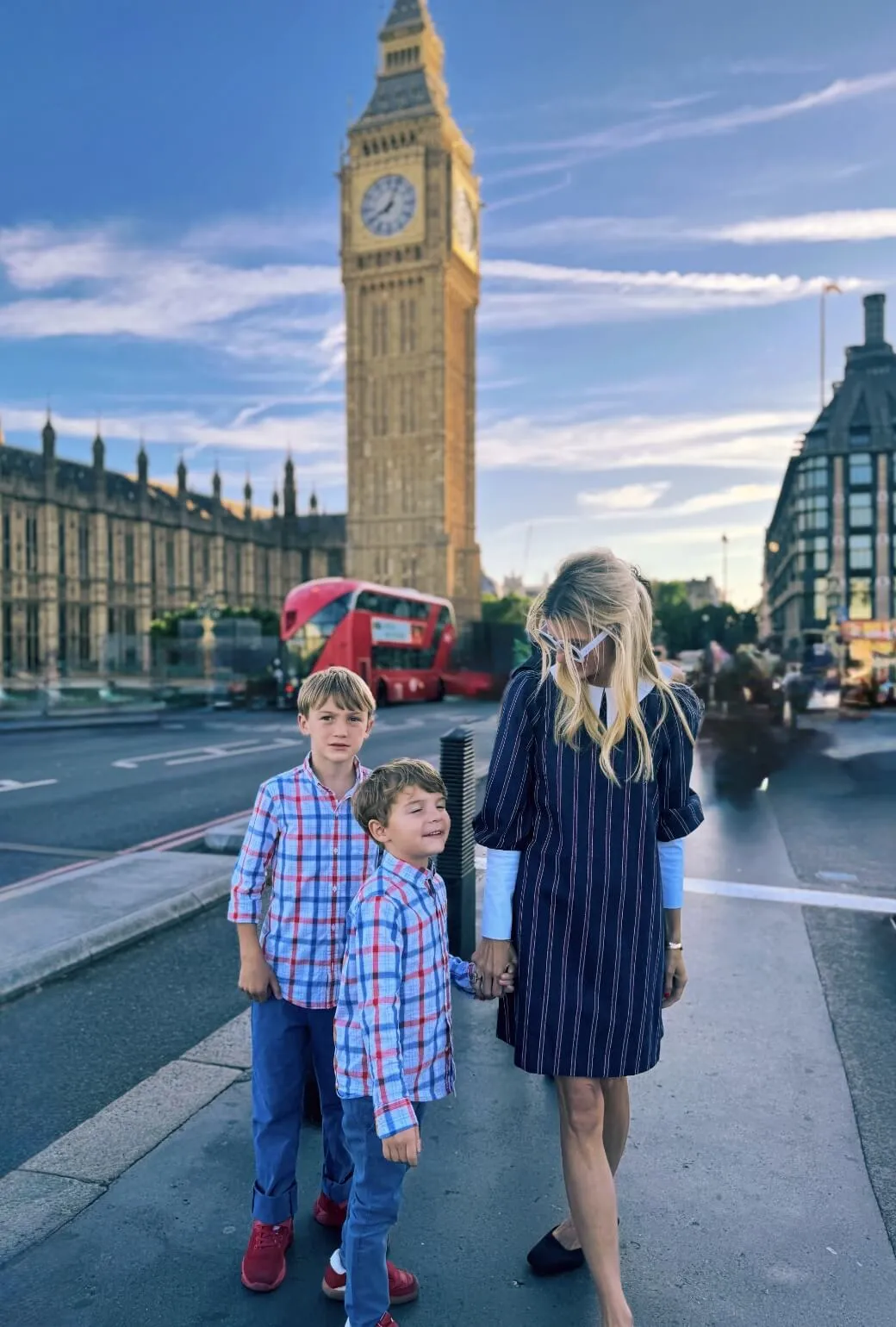 RibbedCuff Neutral Tone Stitching The Skipper Dress - Navy & Red Stripe