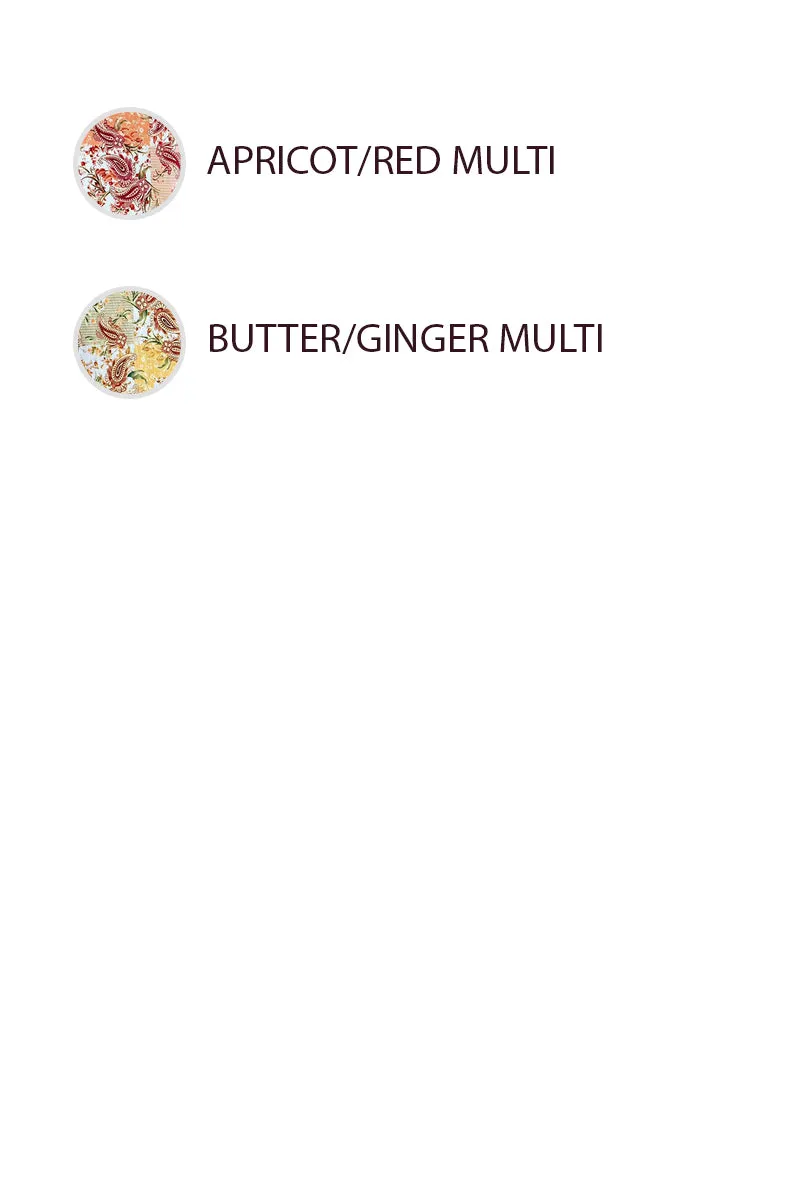 Lightweight Layer Light Diffusing Fabric ID2029G-05 | FLORAL PAISLEY PRINT HALF BUTTONED SHIRT DRESS