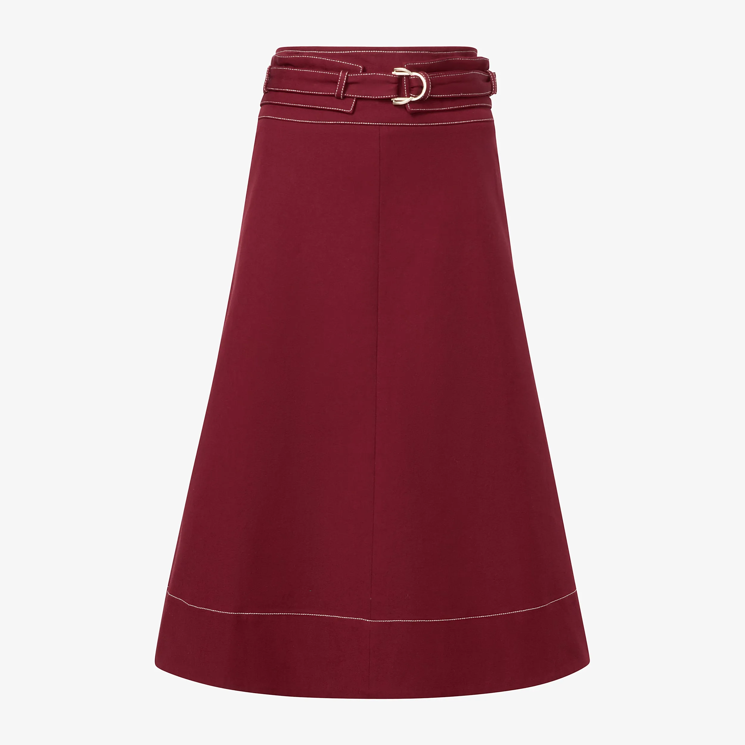 Mesh Lining Printed T-shirt Bodhi Skirt - Contrast Stitch Eco Better Than Denim :: Berry Jam