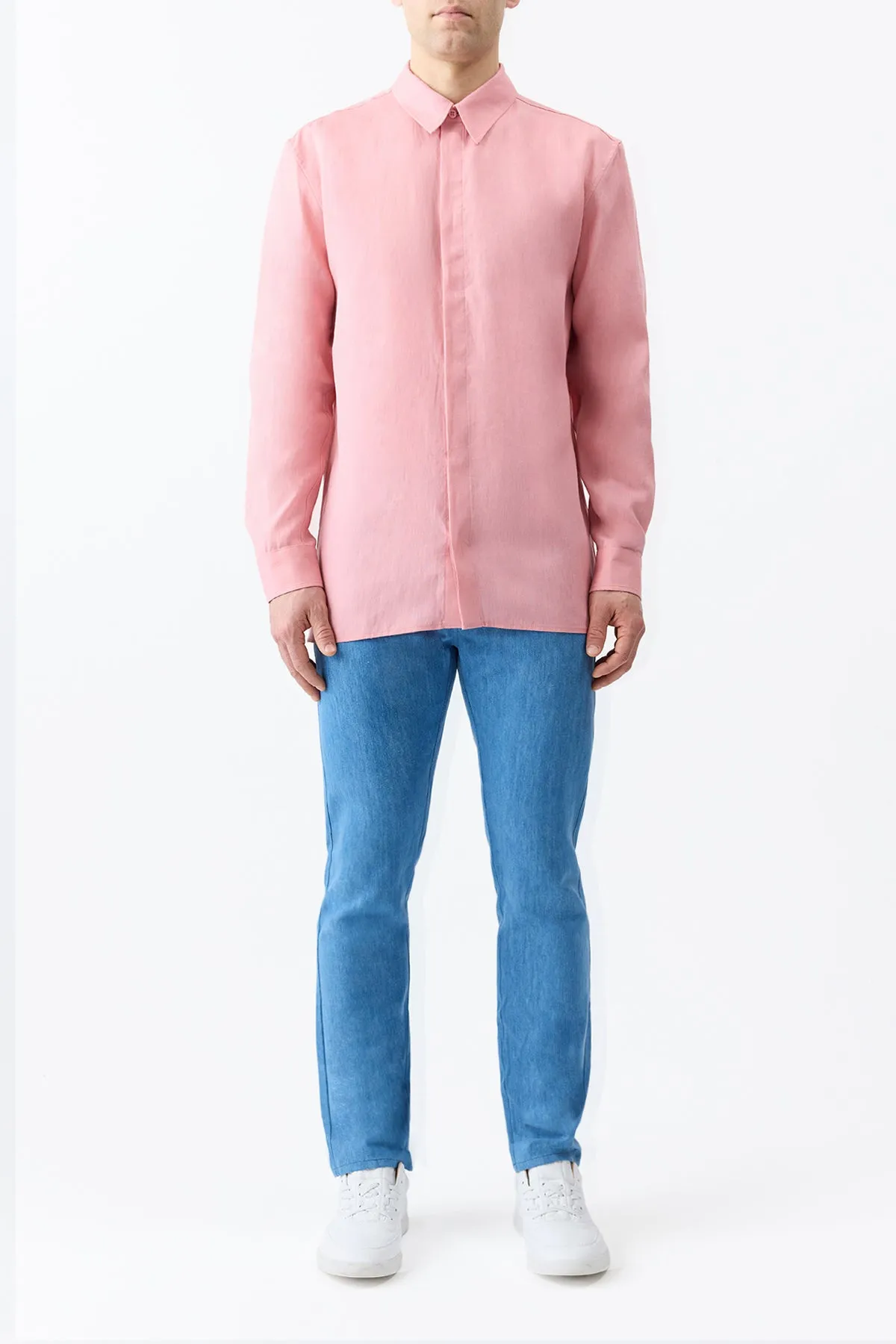 Nicolas Shirt in Rosa Aloe Linen SoftBrushed Sporty Top